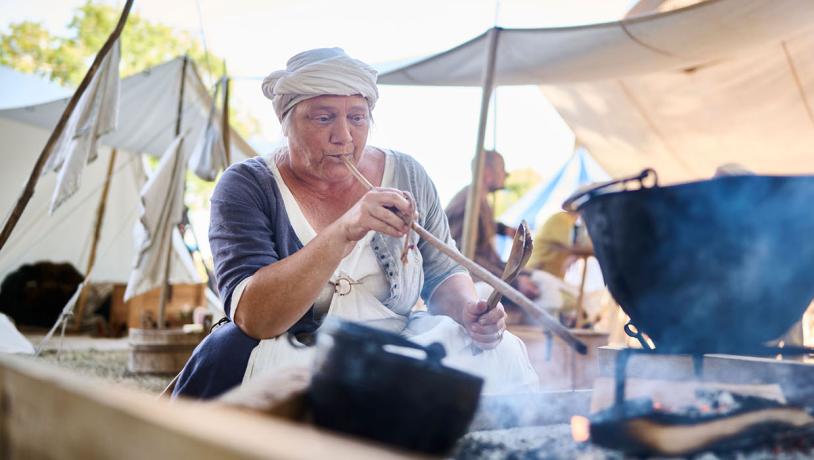 Der kokkereres på det historiske marked til Danehof