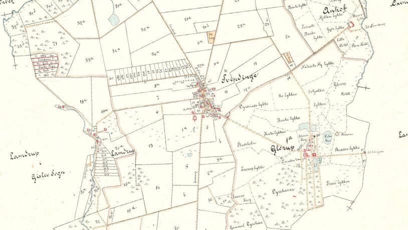 Kort over Svindinge Sogn anno 1899