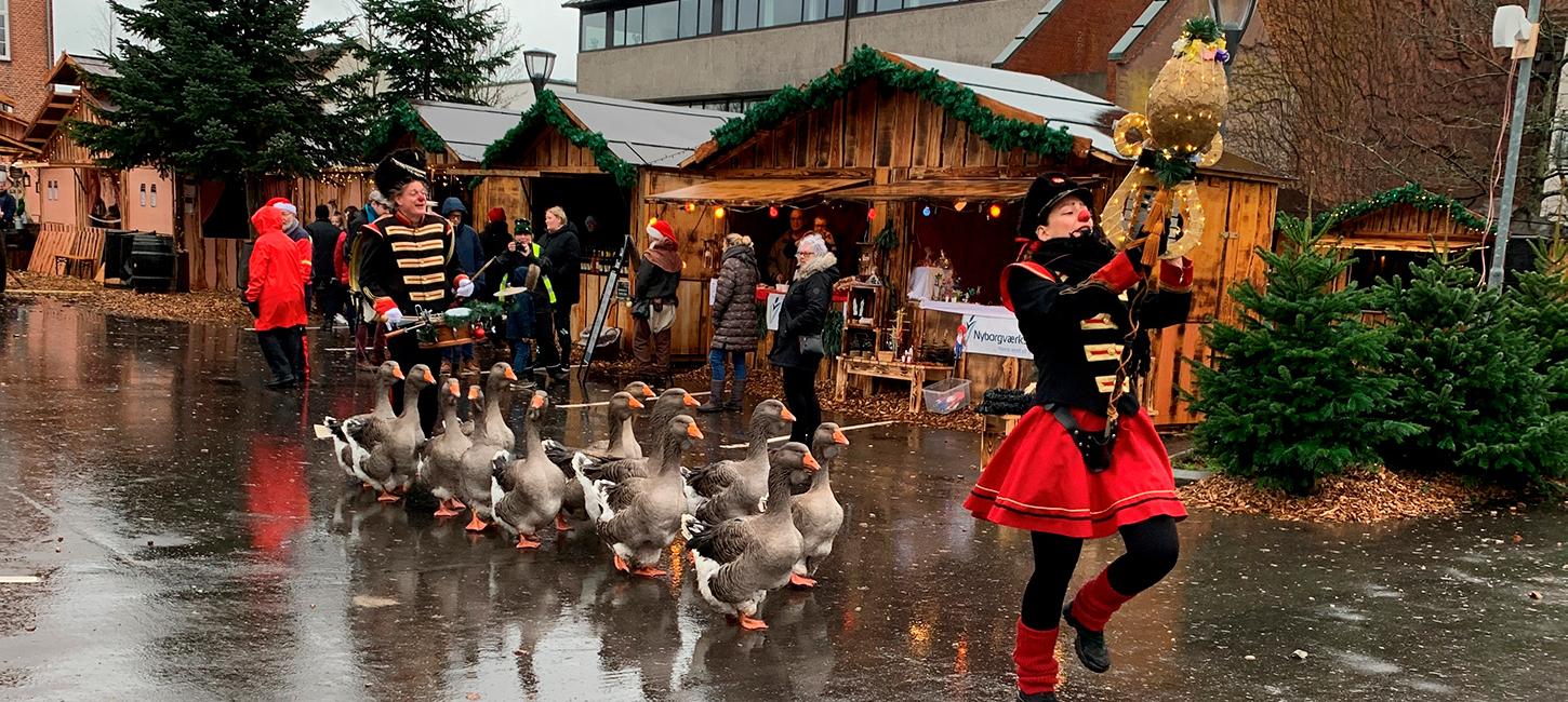 Nyborg Fyn Danmark Julemarked Gæs