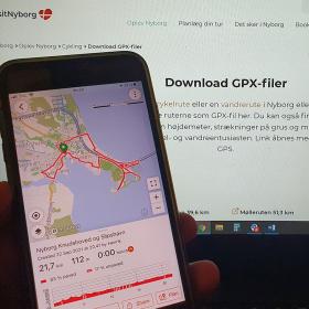 Download GPX-filer af cykel- og vandreruter i Nyborg til din smartphone